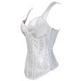 thumbnail image 2 of Jacquard Weave Halter Corset Gothic Punk Bustier Shapewear, 2 of 4