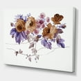 thumbnail image 3 of Designart ' Purple Wildflowers On White IV ' Traditional Canvas Wall Art Print, 3 of 4