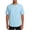 hgg0161-Light Blue, variant on Mens Textured T-Shirts Breathable Ice-Silk Terry Cloth Shirts Summer Stretch Casual Short Sleeve Tee Shirts