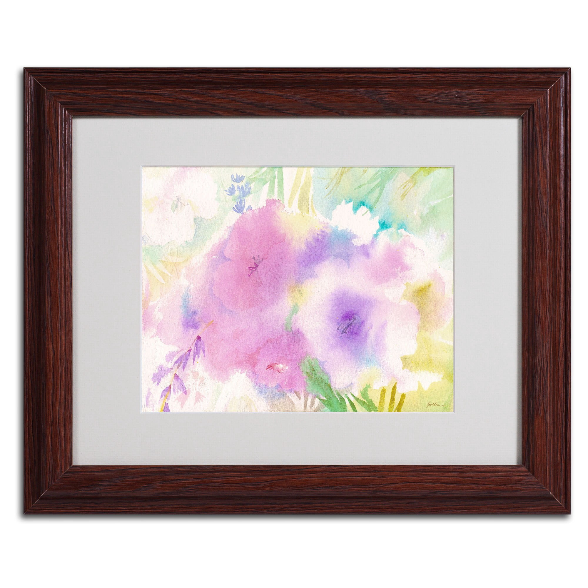 Trademark Fine Art "Purple Magic" Canvas Art by Sheila Golden, Wood Frame