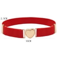 thumbnail image 2 of Kids Girls Belts Adjustable Elastic Belts with Heart Buckle Fashion Versatile Skinny Waistband One Size, 2 of 3