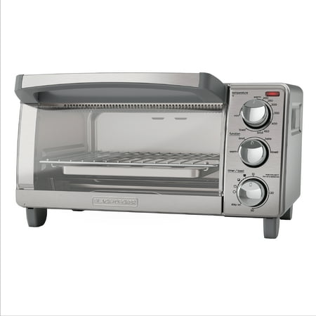 BLACK+DECKER 4-Slice Toaster Oven  Easy Controls  Stainless Steel  TO1760SS