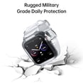 thumbnail image 4 of Goaxuzt Apple Watch Band With Case Compatible for iWatch Series 8 7 6 SE SE2 Shockproof Wristwatch Band 45mm 44mm 42mm, Matte Clear, 4 of 7