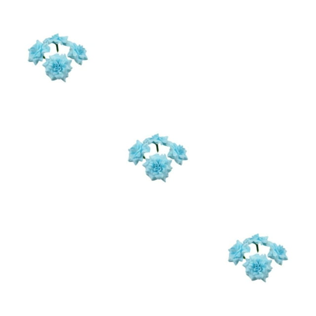 Decodeary 50pieces Low Maintenance Soft Texture Fabric For Albums And Decorations Realistic Appearance Fiber Wide Application Light Blue 4.5cm 3Set