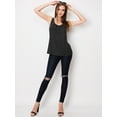 thumbnail image 4 of Made by Johnny Women's Casual Loose Fit Sleeveless Pleated Scoop Neck Tank Top XXL BLACK, 4 of 4