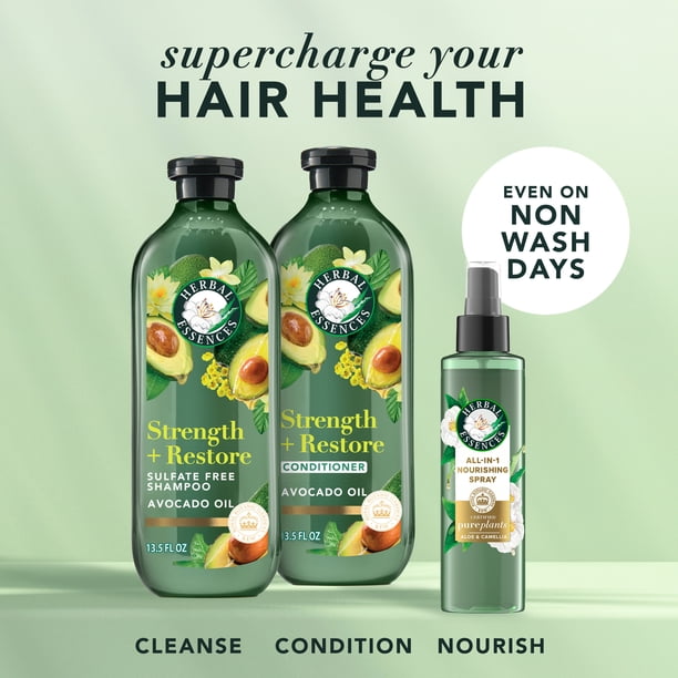 3 pack) Herbal Essences Strength + Restore Avocado Sulfate-Free