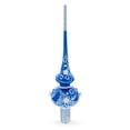 thumbnail image 2 of Silver Swirls on Blue Glass Tree Topper, 2 of 5
