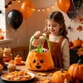 thumbnail image 4 of Sruoe Halloween Bag Halloween Gift Candy Bag Children's Candy Seeking Small Gift Pumpkin Bag Decorative Bucket H Basket, 4 of 7
