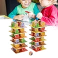 thumbnail image 2 of Wchiuoe Wooden Tower Stacking Game,Stacking Tower Game Wooden Block Children's Tabletop Board Game with Fruit Picture for Kids and Toddlers,Wooden Blocks Stacking Board Games, 2 of 8