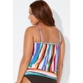 thumbnail image 2 of Swimsuits for All Women's Lightweight Scoop Neck Blouson Tankini Top, 2 of 3