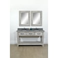 thumbnail image 2 of InFurniture WK8460-G-WK TOP 60 in. Rustic Solid Fir Double Sink Vanity in Grey Driftwood With Limestone Top-No Faucet, 2 of 8
