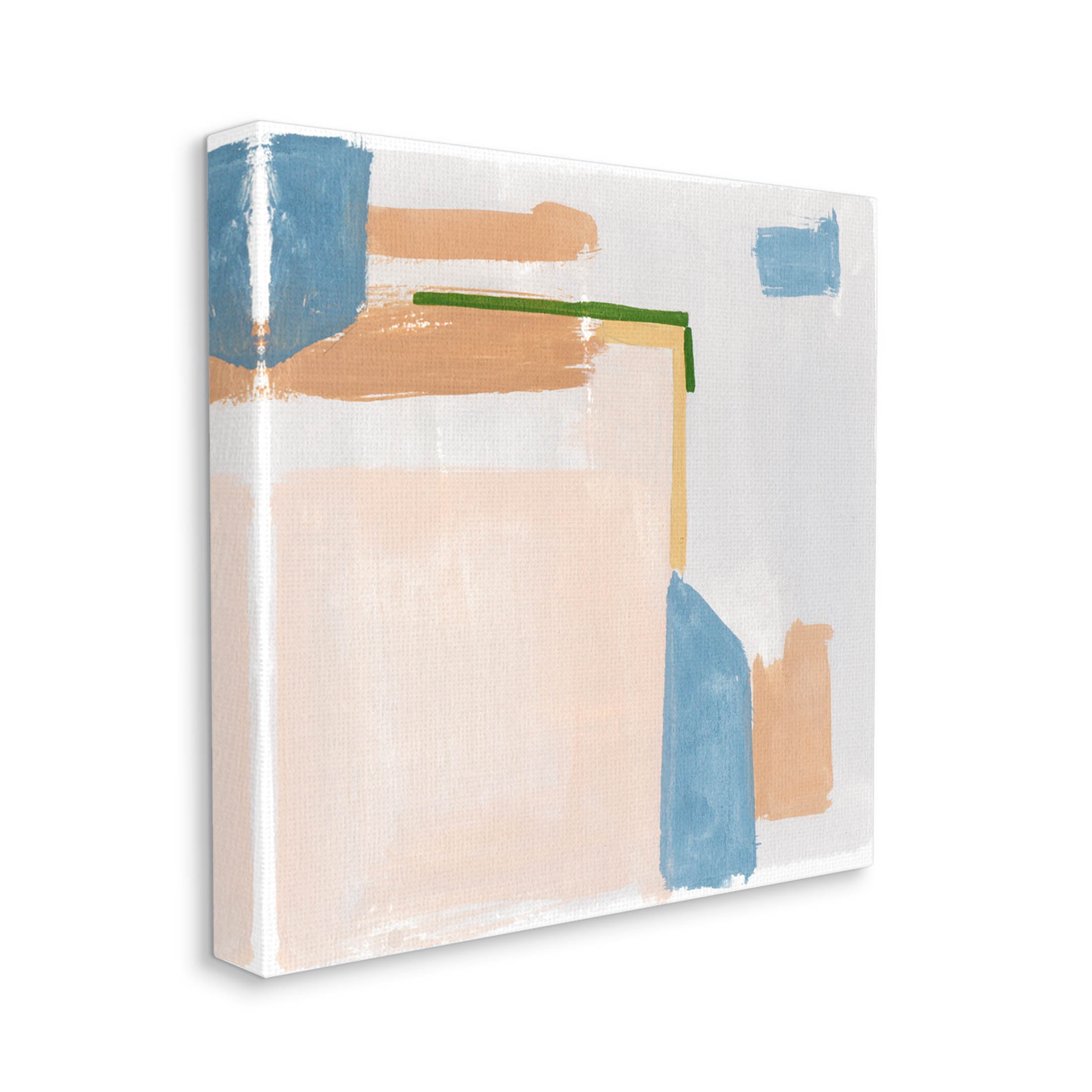 Geometric Contemporary Shapes Abstract Painting Gallery Wrapped Canvas Print Wall Art