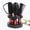 Red, variant on 5-Piece Hair Brush & Comb Set with Storage Stand - Anti-Static Resin Brushes for All Hair Types