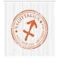 thumbnail image 3 of Ambesonne Sagittarius Shower Curtain, Grunge Zodiac, 69"Wx70"L, Orange and White, 3 of 3