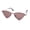 Pink Purple, variant on Womens Metal Rim Triangular Pimp Style Cat Eye Sunglasses Pink Purple
