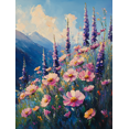 thumbnail image 1 of Qisvanset 12x16 Inch Pastel Wildflower Meadow Canvas Wall Art, Impressionist Spring Landscape Relaxing Home Decor, 1 of 8