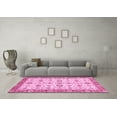 thumbnail image 3 of Ahgly Company Machine Washable Indoor Rectangle Oriental Pink Traditional Area Rugs, 4' x 6', 3 of 4