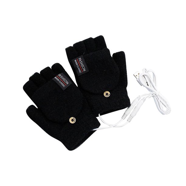 Guantes eléctricos USB Cómodos mitones portátiles con calefacción para el hogar negro Ehuebsd Libre de BPA