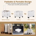 thumbnail image 4 of Gymax Foldable Utility Cart on 4 Rotate Wheels w/Telescoping Handle Lid & Cup Holder White, 4 of 10