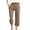 Light Brown, variant on Summer Pants for Women Casual Linen Drawstring Pants Straight Leg Vacation Beach Crop Pant with Pockets Light Brown 2XL