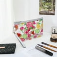 thumbnail image 2 of Clear Make Up Bag for Woman,Waterproof Bathroom Toiletry Bag，Fruit Pattern Cosmetic Bag with Zipper Handle Portable Makeup Pouch Watermelon, 2 of 6
