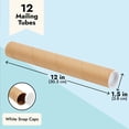 thumbnail image 5 of Stockroom Plus Mailing Tubes - Secure Poster Storage - Art & Blueprint Tube Organizer - Versatile Document Organizer - 1.5 x 12 in, Pack of 12, Brown, 5 of 10