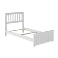 thumbnail image 2 of Mission Twin XL Wood Foundation Bed with Matching Footboard in White, 2 of 5