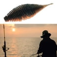 thumbnail image 6 of harayaa Soft Fishing Lure Worm Grub Maggots Lure for Trout Bass Freshwater Saltwater Orange, 6 of 9
