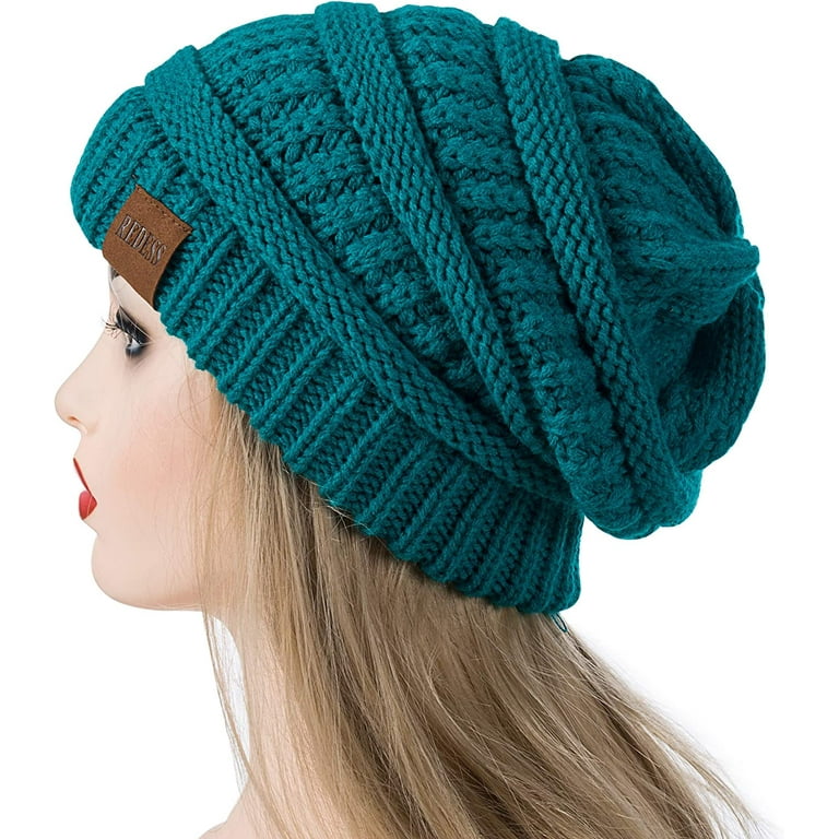 Teal winter hat on sale