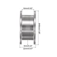 thumbnail image 2 of Uxcell 2pcs H Groove Track Wheel, 1.89" 304 Stainless Steel Sliding Gate Double Bearing Rollers for Inverted Track, 2 of 6