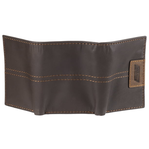 Genuine Dickies Men's RFID Genuine Leather Trifold Wallet with