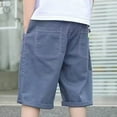 thumbnail image 5 of YUSIM Boys Capris with Pockets- Elastic Waist Stretch Baggy Casual Kids Cargo Shorts Blue Size 6, 5 of 6