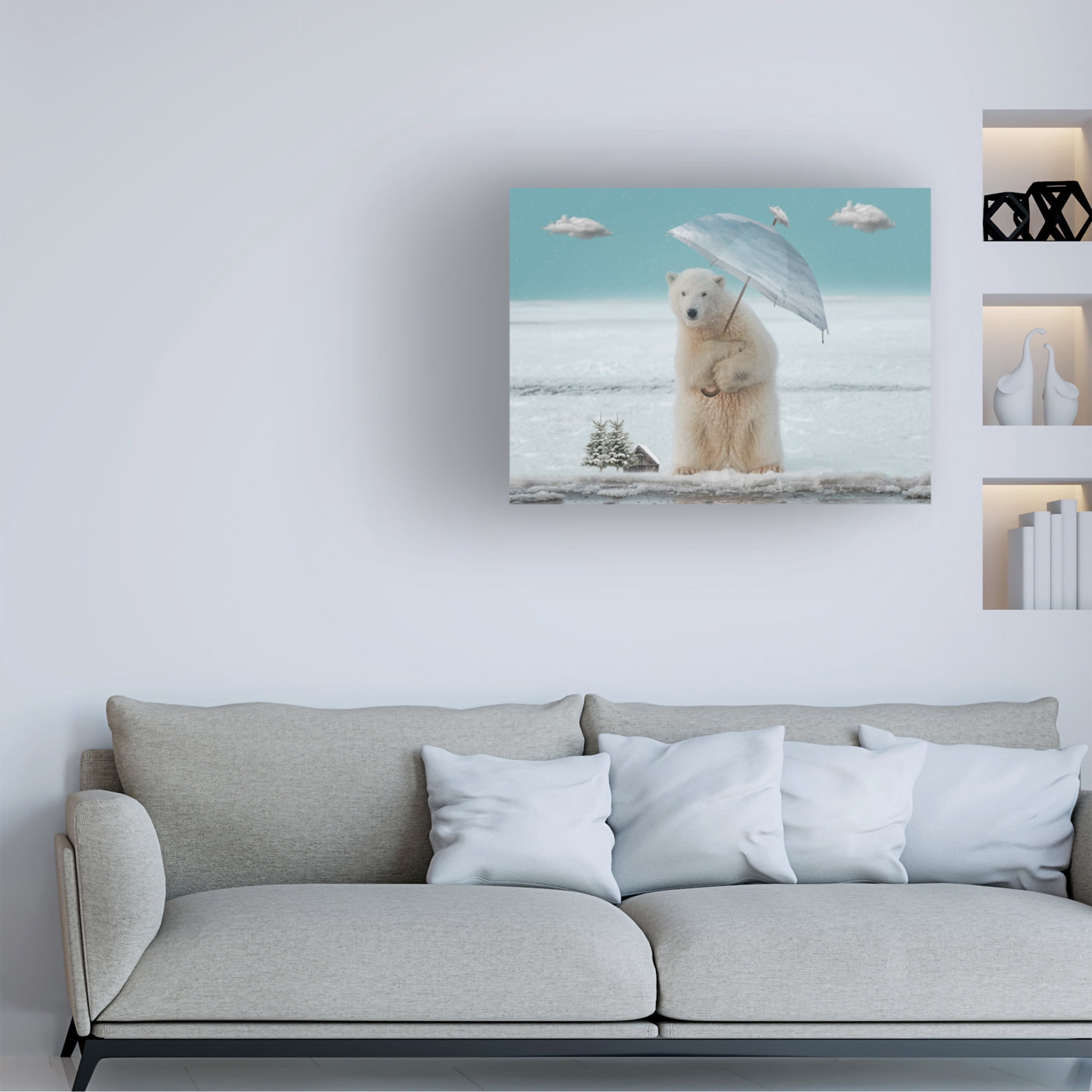 Trademark Fine Art Salome Zhividze Polar bear Canvas Wall Art