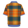 thumbnail image 6 of WTXUE Plaid Denim Collared Shirt Short Sleeve Shirts Dressy Casual Blouses Loose Blouses Tunic Shirts Jean Shirts Lightweight Shirts Work Shirts Dressy Casual Blouses Retro Polo Shirt Orange Xxl, 6 of 9