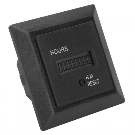 YAHHU Digital Display Hour Meter High Accuracy Semiconductor Timer AC 100-240V (3.15 inches / 8 cm) with Built-in Battery for Industrial Equipment