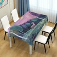 thumbnail image 4 of Yayeee Tablecloths 54" x 54" Rectangle Wrinkle Resistant Party Table Cover, Green Night Deer, 4 of 8
