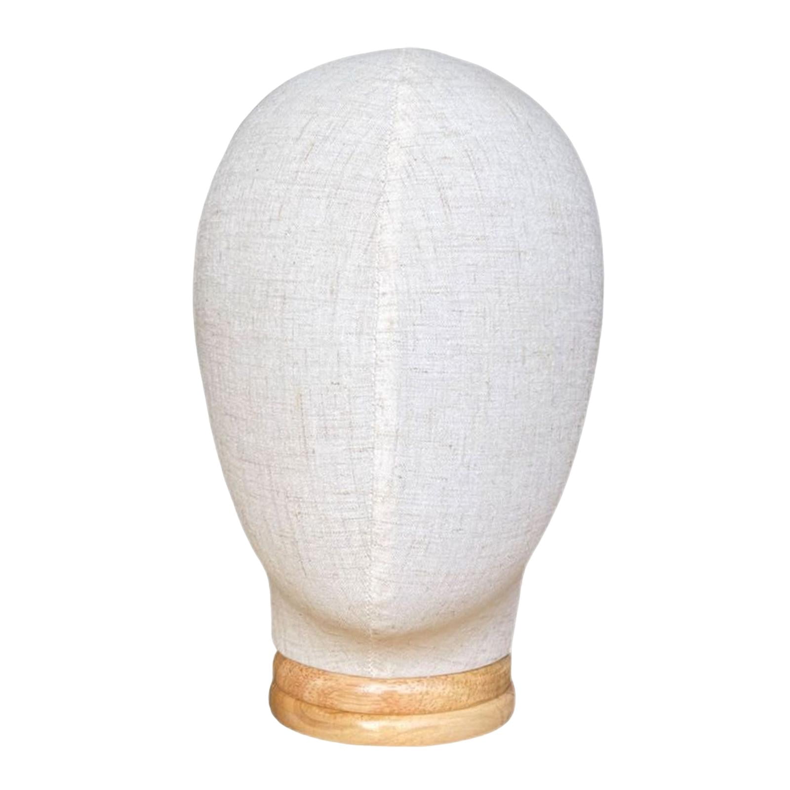 Manikin Head Wood Base Costume Prop Model Display Rack ,Salon Styling Tools, Organizer ,Stable, Head Model, for Headdress Headphone Hat Pluggable pin