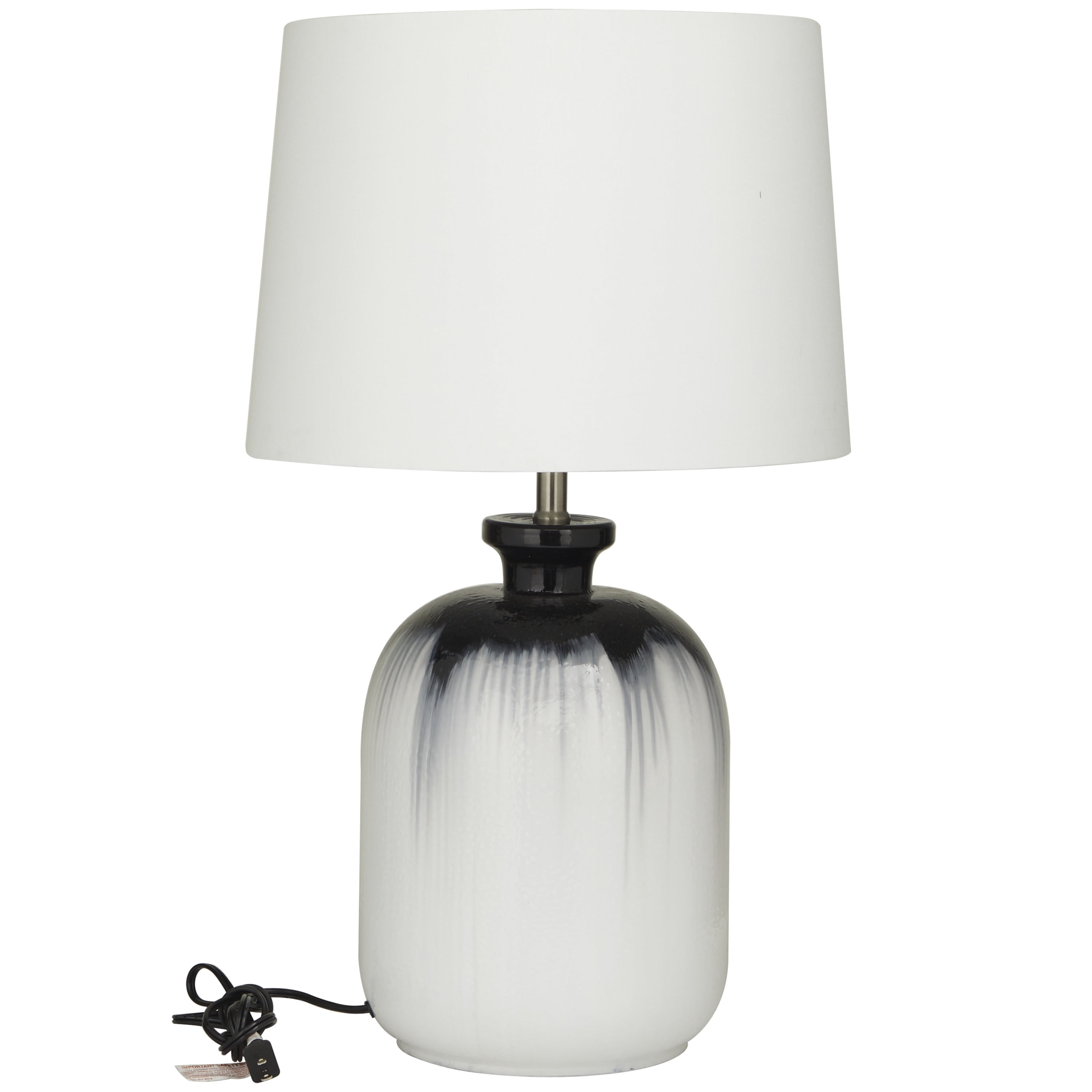 DecMode 17"W, 29"H Glass Modern Table Lamp, Multi Colored, 1-Piece