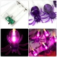 Robin Spider Led Gustave 9.5ft 20 LED Halloween Spider String Lights Purple Spider Fairy ...