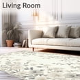 thumbnail image 2 of ODIKA 4'x6' Machine Washable Non-Slip Area Rug, Celestial Bloom Modern Floral Design in Pale Grey and Ivory High Traffic Rug, Beige, 114068, 2 of 7