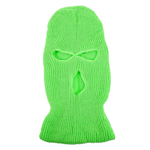 PTOOTP Light Green 3 Hole Ski Mask Beanie Knitted Full Face Cover for Outdoor Activities