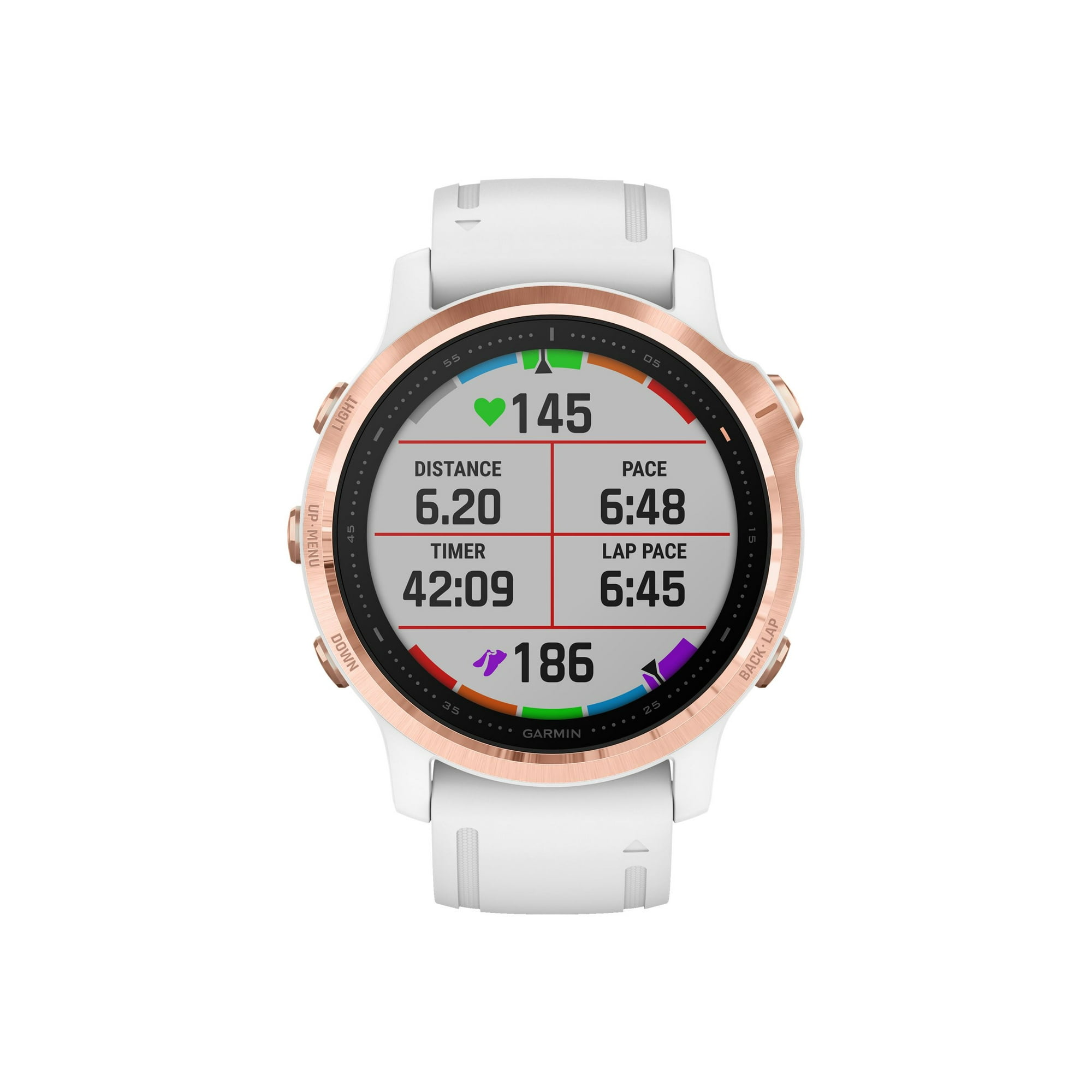 Garmin fenix 6S Pro Rose gold tone sport watch with band silicone white display 1.2 32 GB Bluetooth Wi Fi ANT 1.55 oz Walmart