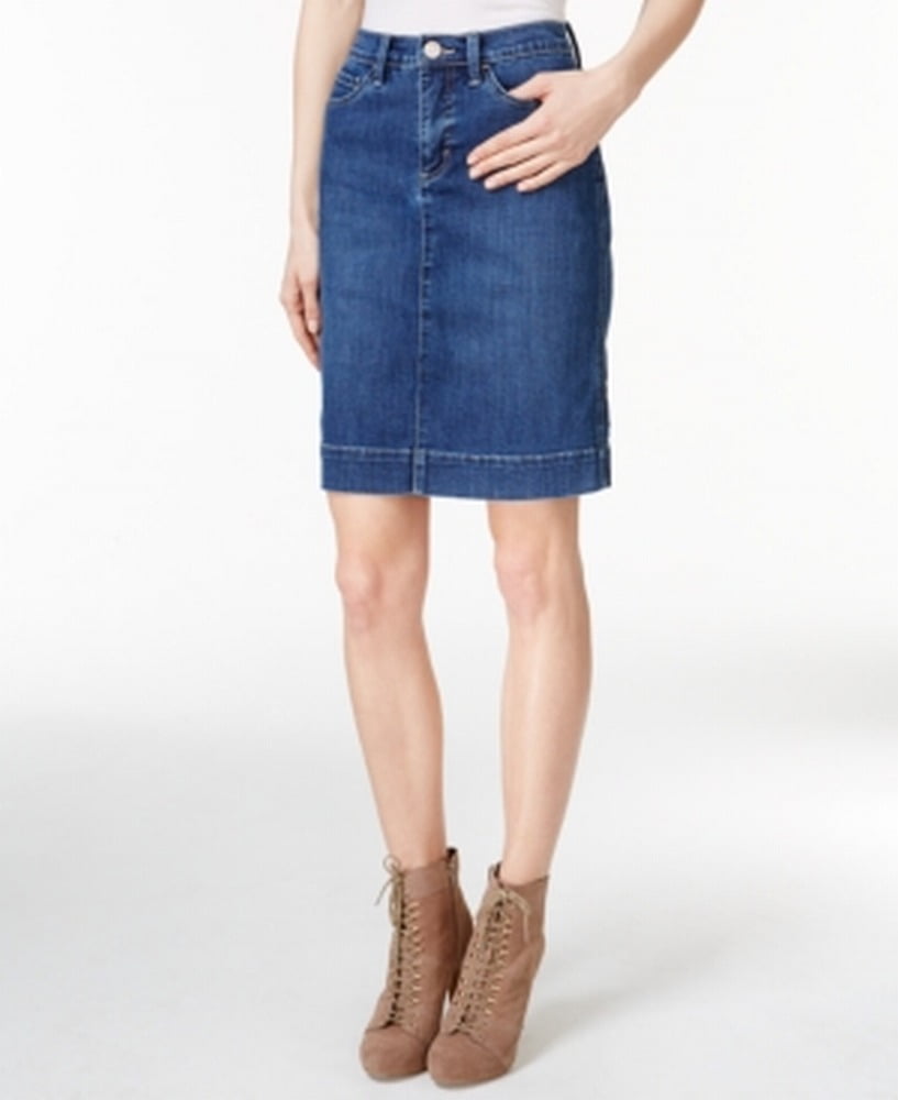 Lee NEW Blue Womens Size 16 Denim Slim Pocket Straight Pencil Skirt ...