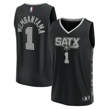 Men's Fanatics Victor Wembanyama Black San Antonio Spurs Fast Break Player Jersey - Statement Edition
