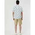 thumbnail image 4 of CamiHawaiaDe PlaEstampado Floral Con Botones ManCorCamiDe Verano PaHombres Blancuzco 48, 4 of 7