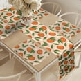 thumbnail image 2 of Ambesonne Fruit Table Runner & Placemats, Tropical Leafy Tangerines, Placemat 4 pcs + Runner 16"x72", Pale Peach and Multicolor, 2 of 2