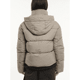 thumbnail image 4 of PUFFIT Women Puffer Jacket Hood Winter Water Repellent Wind-Resistant Ladies Classic Quilted Padded Coat Big Pocket, 4 of 5