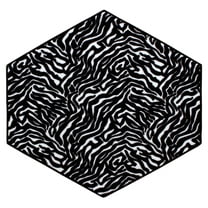 Furnish My Place Animal Print Rug - 2 ft. Hexagon, Zebra Migrant Beauty, Nylon Rug for Patio, Garden, Hallway, Living Room