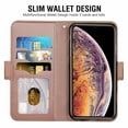 thumbnail image 2 of Iphone Étui Iphone TP Max, Étui de Téléphone Mobile Antichoc Protection Rfid Fente pour Carte Support Fonction Aimant, Étui de Protection Tpu Compatible TP Max 6.5 Rose, 2 of 7