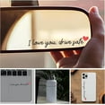 thumbnail image 3 of Tikeitoo I Love You, Drive Safe Holographic Car Mirror Decal Stickers for Cars Rearview Decal for Women Cute Decals Vinyl Affirmation Stickers for Window, Tumbler and Water Bottle, 3 of 7
